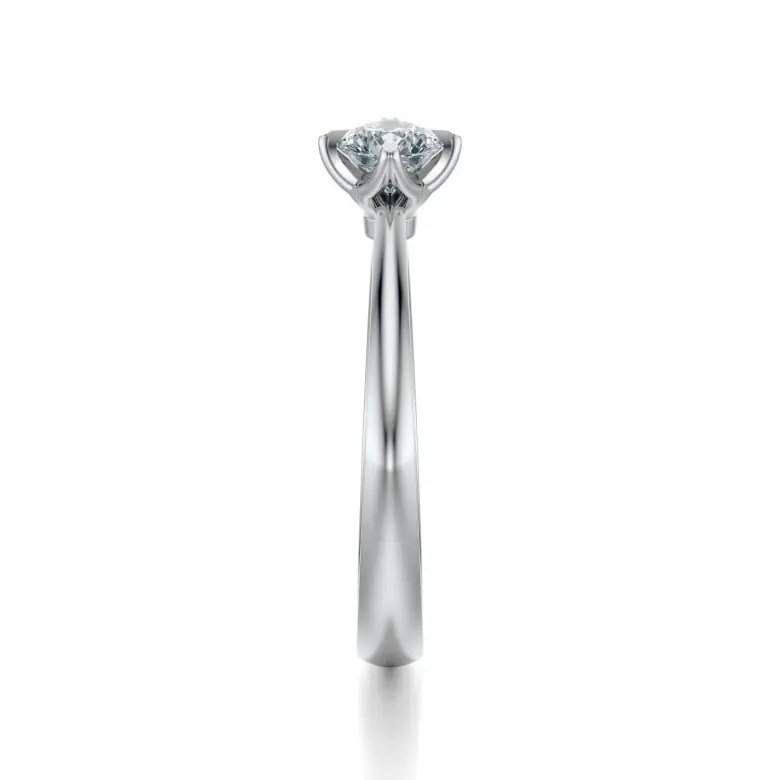 Pierścionek z białego złota z diamentem